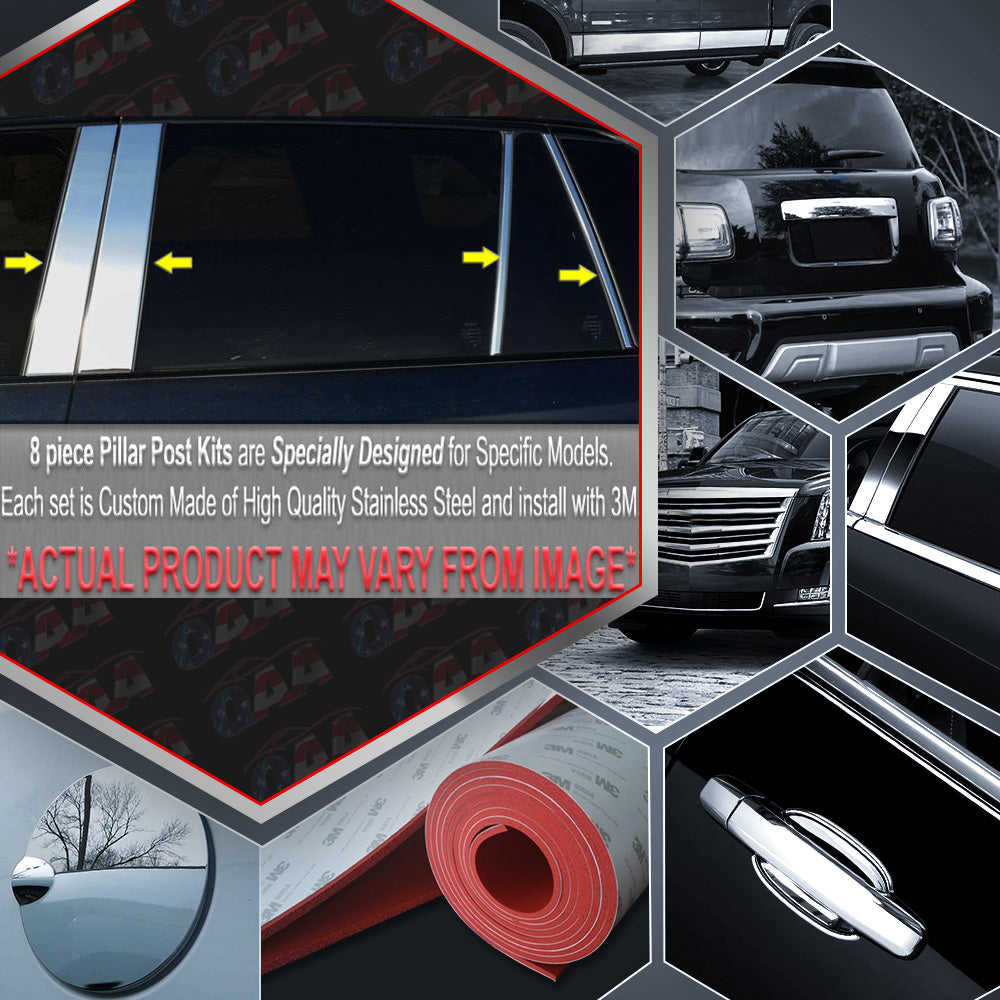 QAA (Quality Automotive Accessories), 8pcs Stainless Steel Pillar Post Trim04-10 Kia Amanti